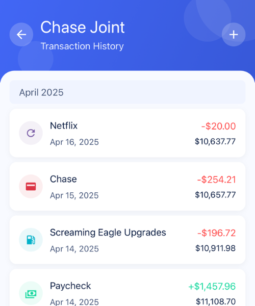 accounts mockup